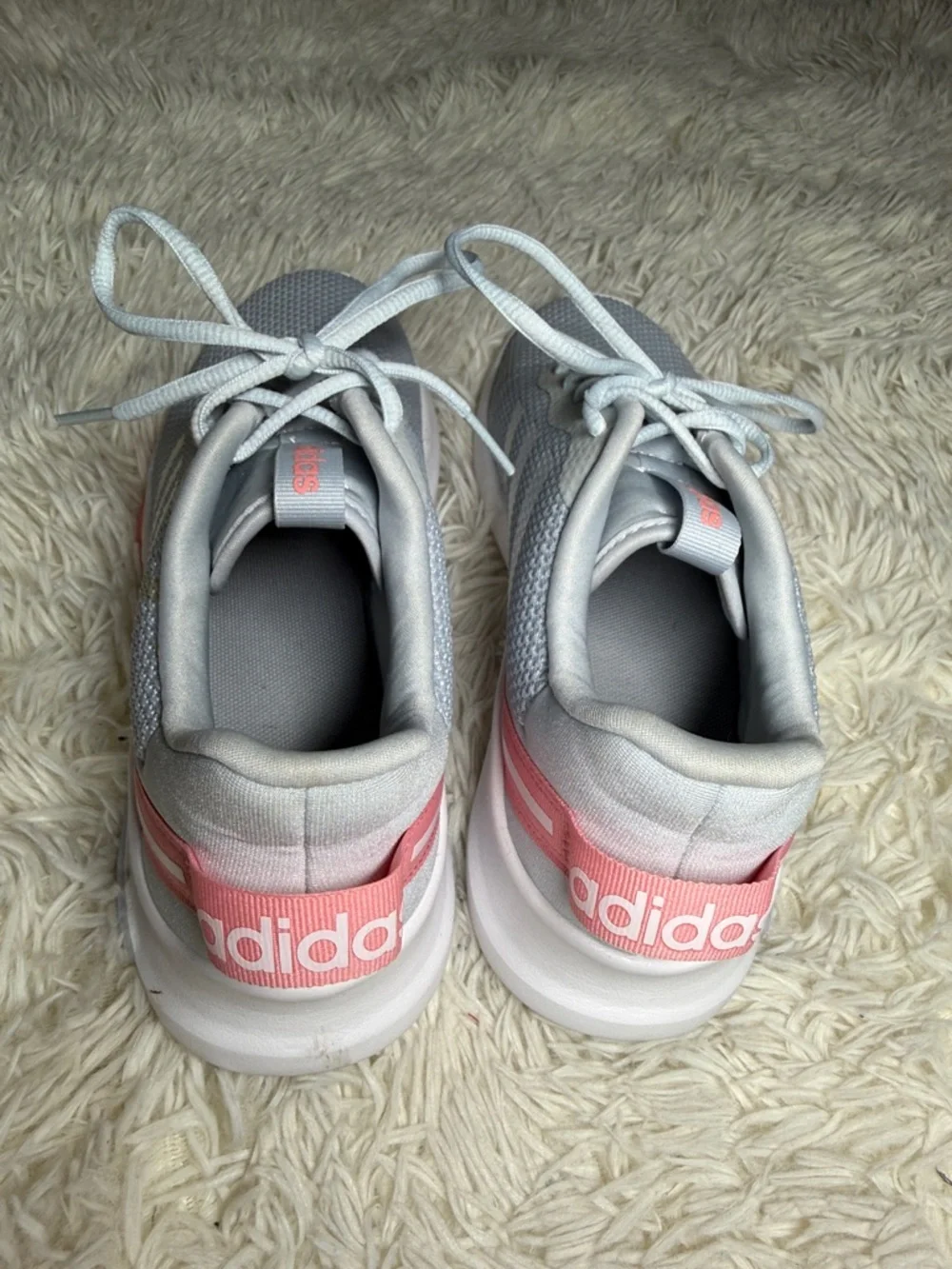 adidas Women’s Light Gray & Pink Athletic Sneakers